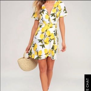 Lulus lemon mini dress